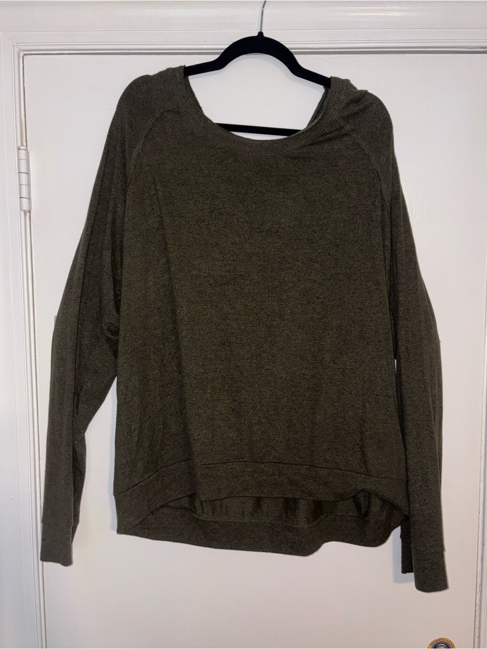 Women's Olive Scoop Neck Lightweight Sweater
